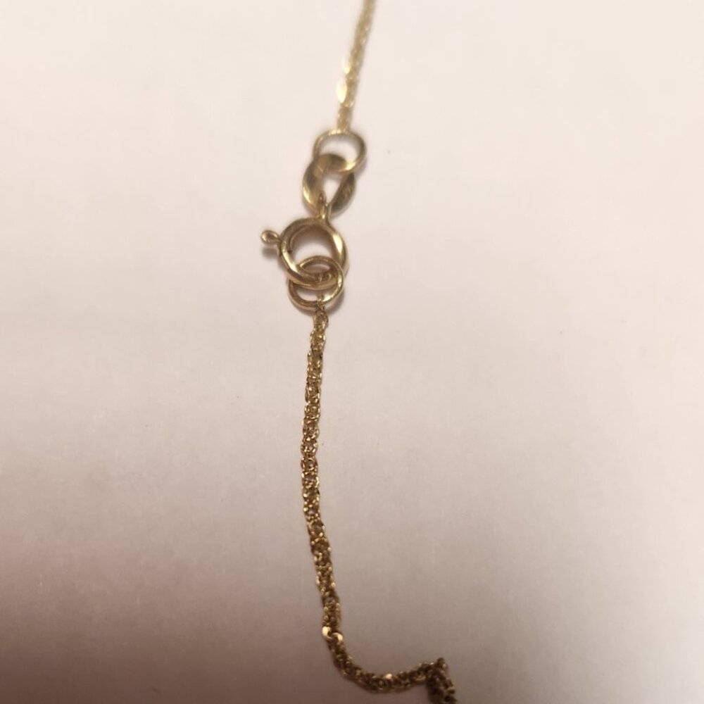 Sirena Collection 1/8 Carat Diamond  Pedant with 14kt Solid Gold  Necklace 18" - Picture 6 of 9